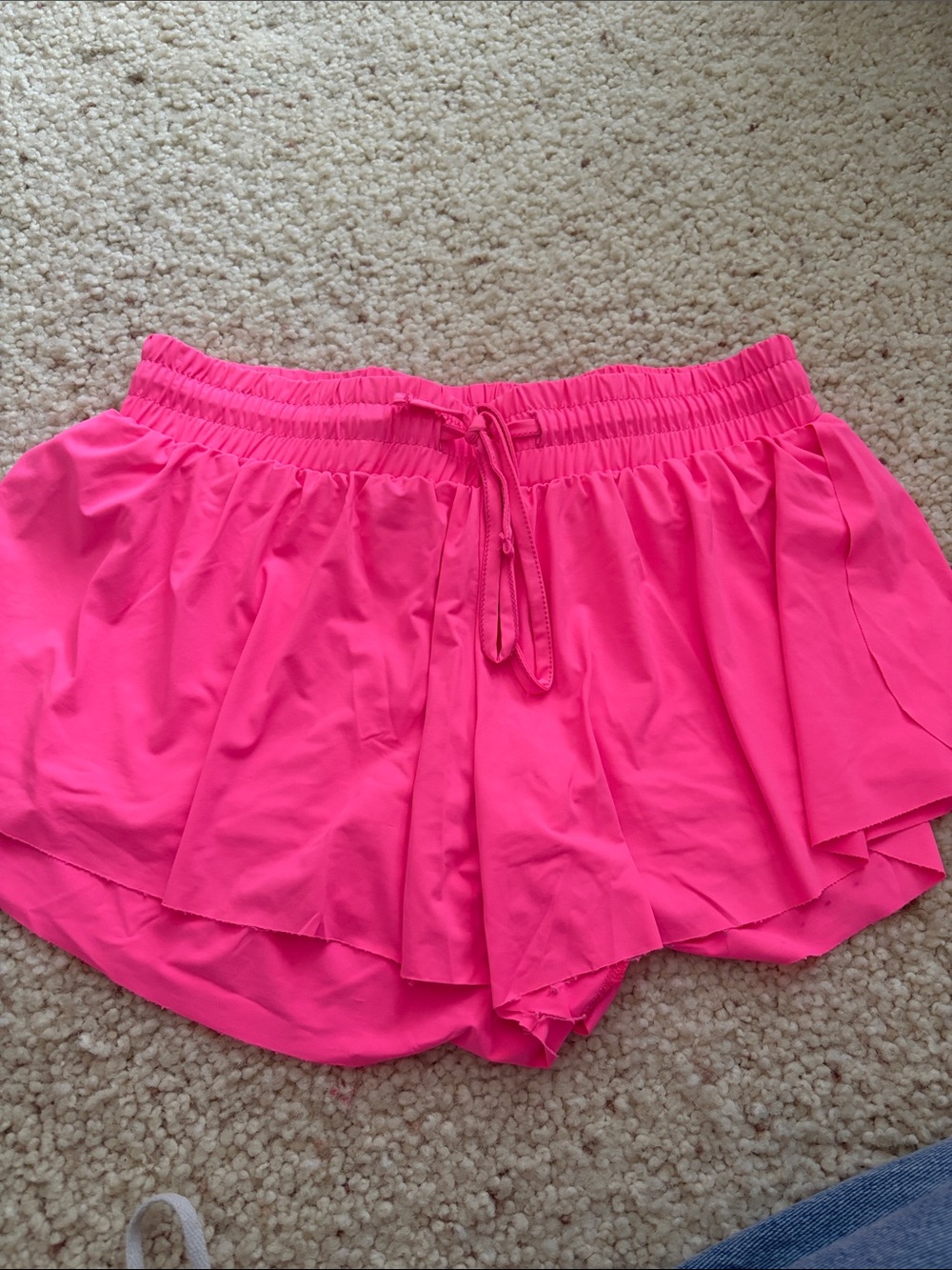 Women’s Layered Drawstring Skort - Vibrant Pink